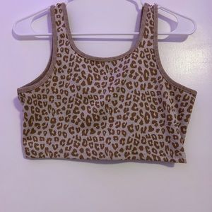 cheetah print crop top